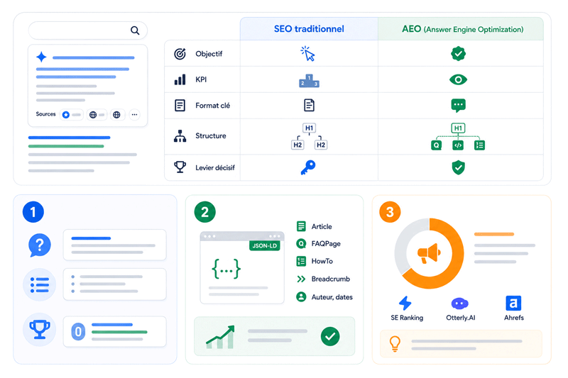 AI Overviews et AI Mode : impact sur votre SEO en 2026 3 optimiser seo aeo