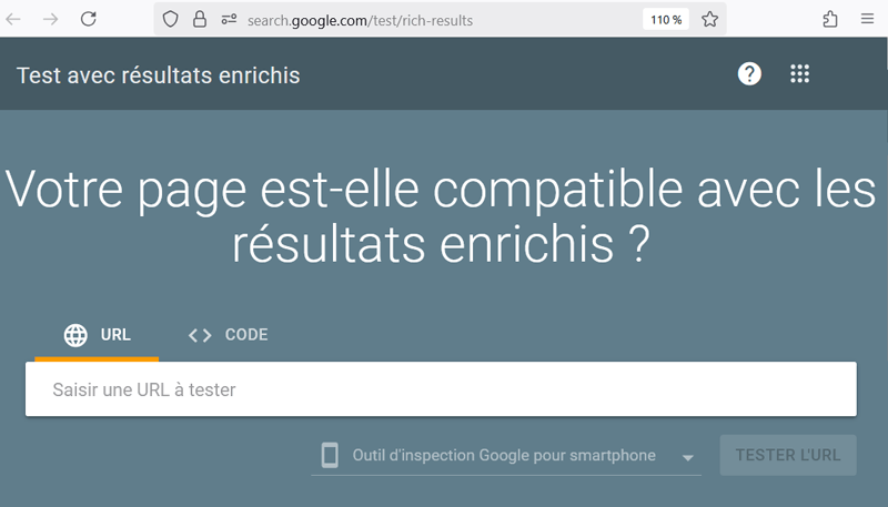 Tests données structurées Google